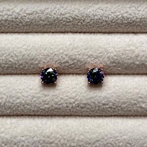 E009 | Mystic Topaz Rose Gold Stud Earrings